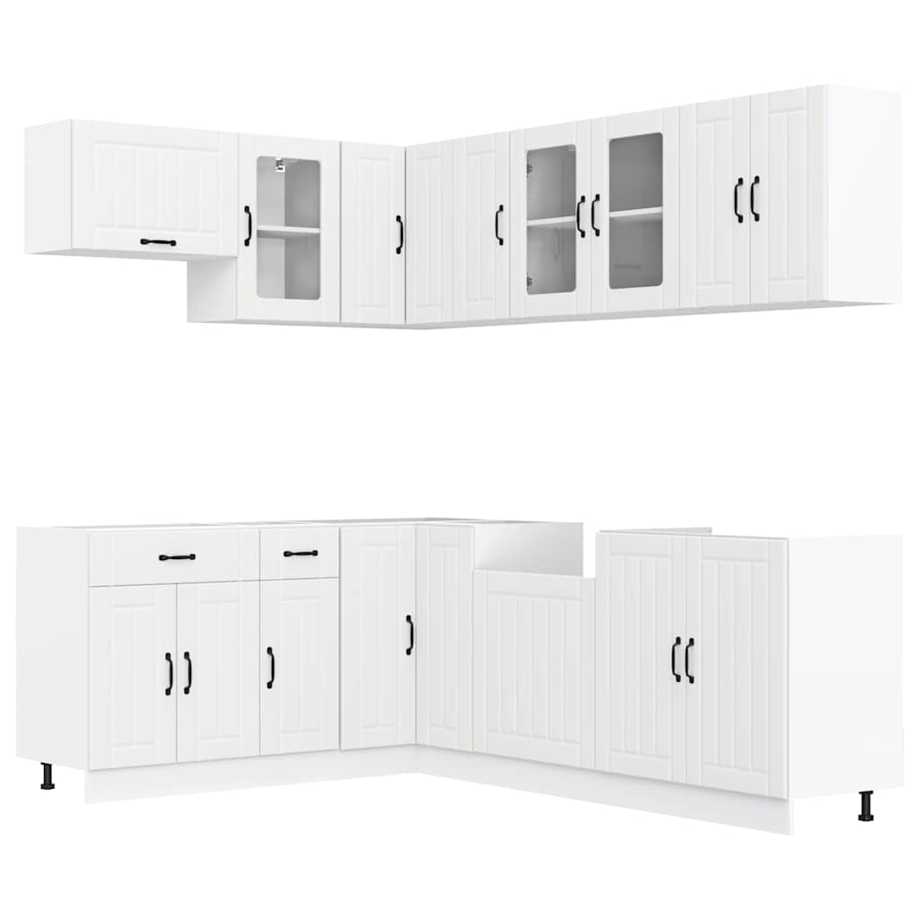 11-delige Keukenkastenset Lucca bewerkt hout wit is nu te koop bij PeponiXL, paradijselijk wonen!