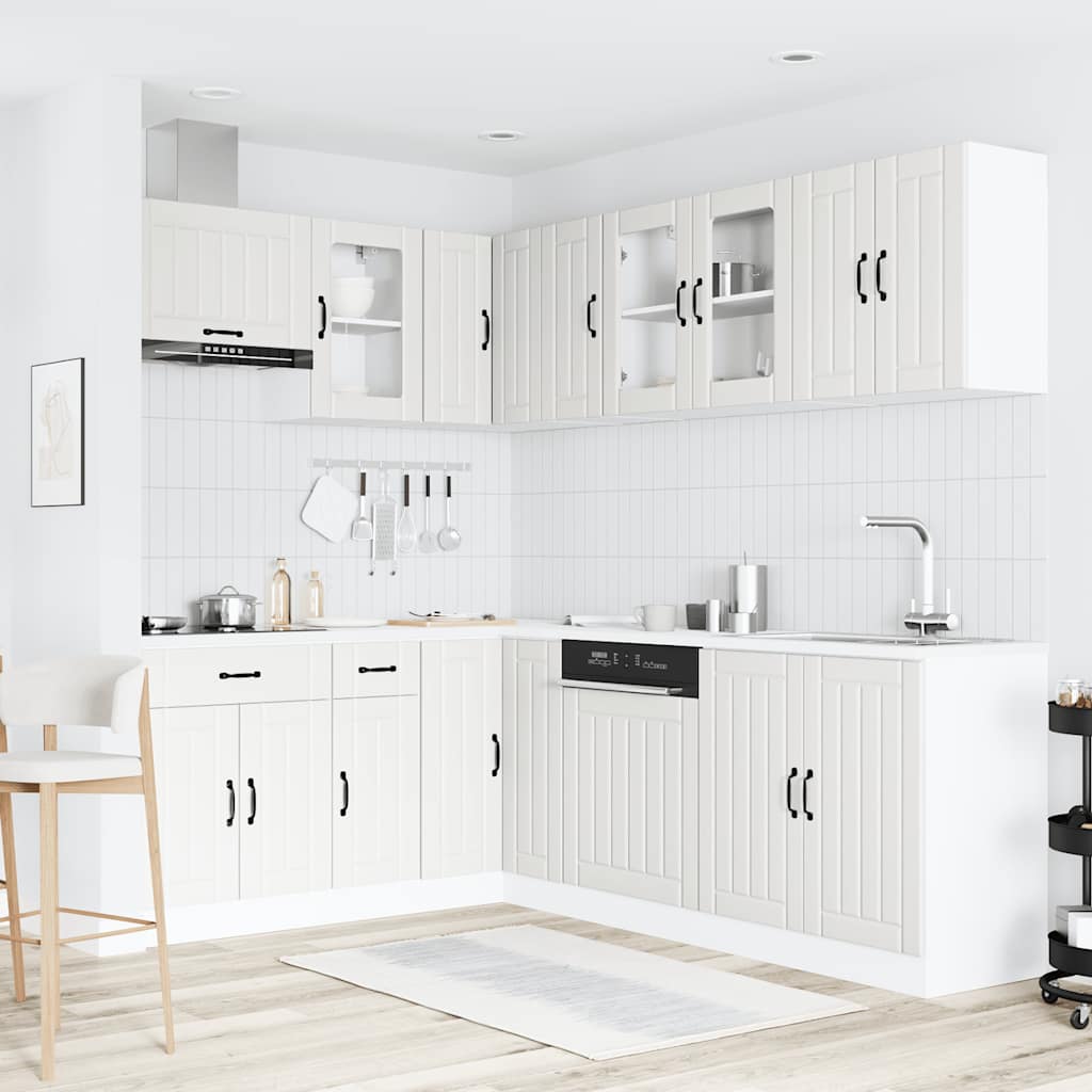 11-delige Keukenkastenset Lucca bewerkt hout wit is nu te koop bij PeponiXL, paradijselijk wonen!