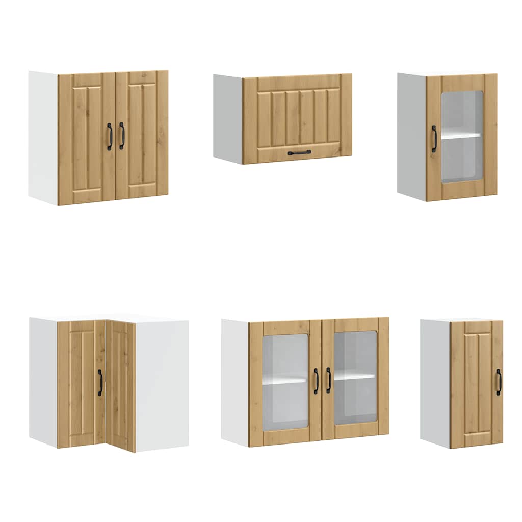 11-delige Keukenkastenset Lucca bewerkt hout artisanaal eiken is nu te koop bij PeponiXL, paradijselijk wonen!