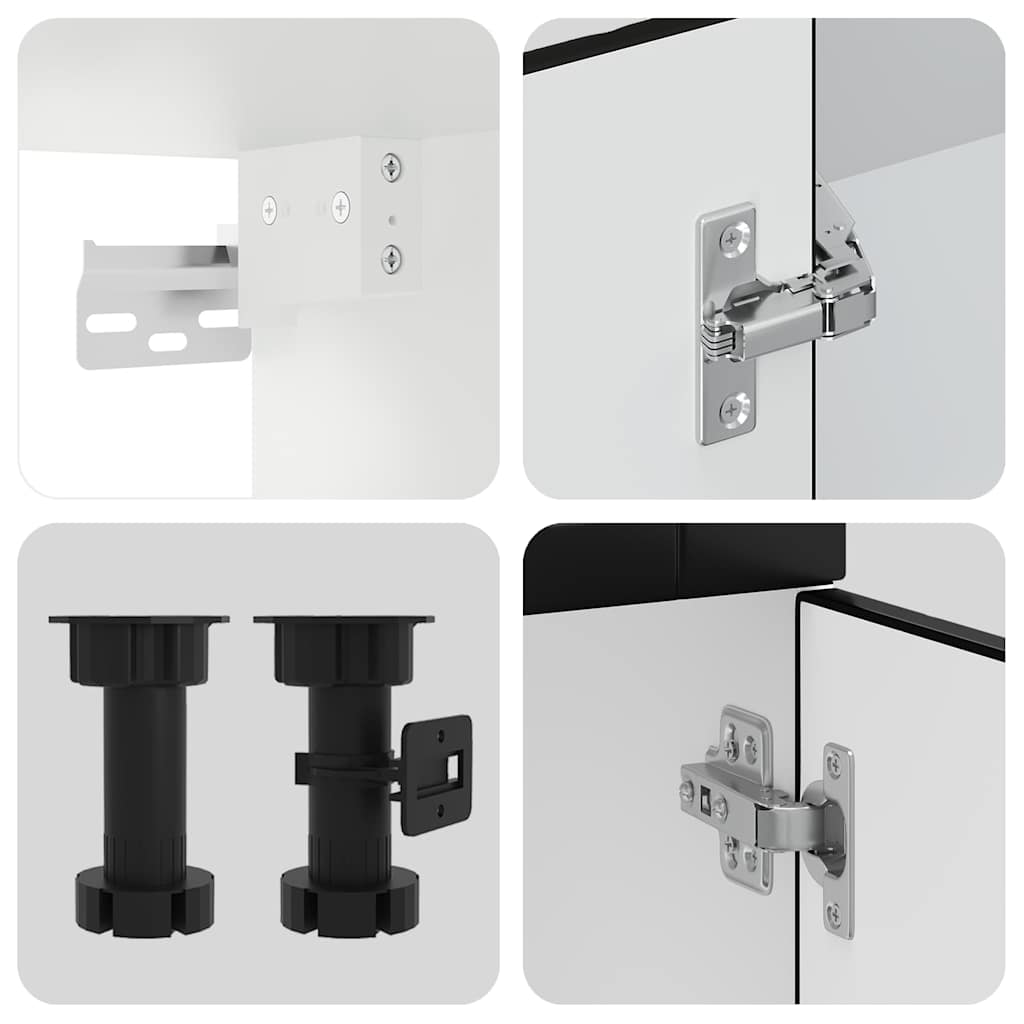 11-delige Keukenkastenset Porto bewerkt hout zwart is nu te koop bij PeponiXL, paradijselijk wonen!