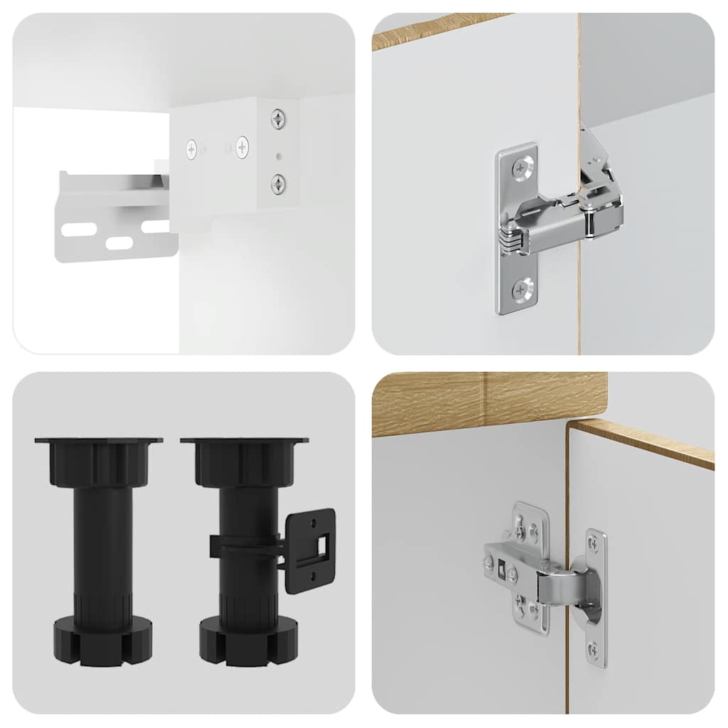 11-delige Keukenkastenset Porto bewerkt hout sonoma eikenkleur is nu te koop bij PeponiXL, paradijselijk wonen!