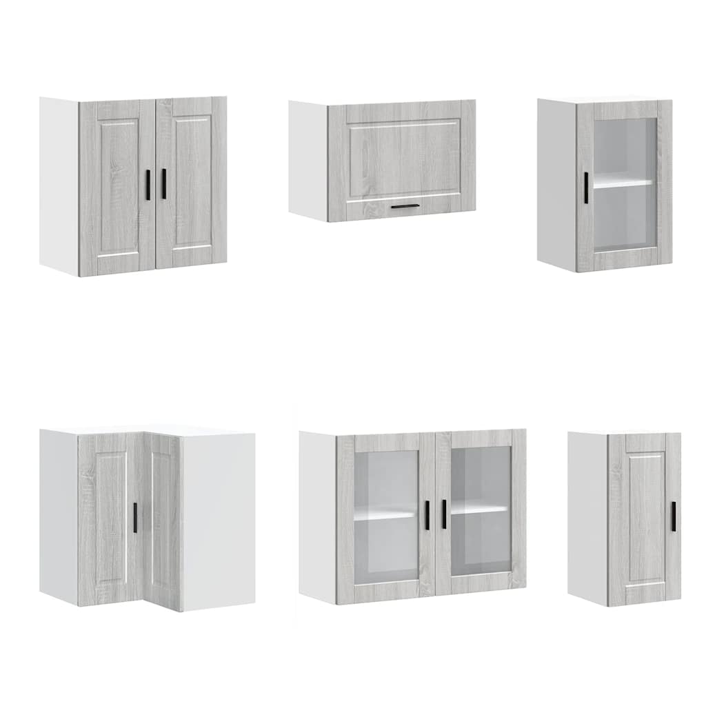 11-delige Keukenkastenset Porto bewerkt hout grijs sonoma eiken is nu te koop bij PeponiXL, paradijselijk wonen!