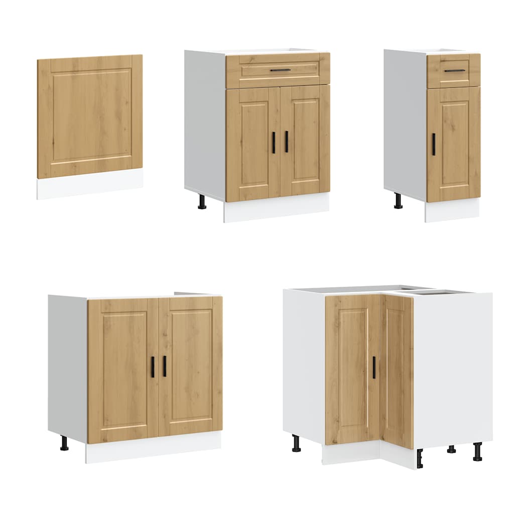 11-delige Keukenkastenset Porto bewerkt hout artisanaal eiken is nu te koop bij PeponiXL, paradijselijk wonen!