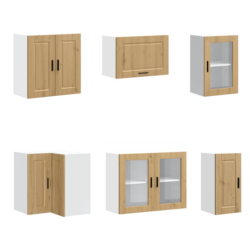 11-delige Keukenkastenset Porto bewerkt hout artisanaal eiken is nu te koop bij PeponiXL, paradijselijk wonen!
