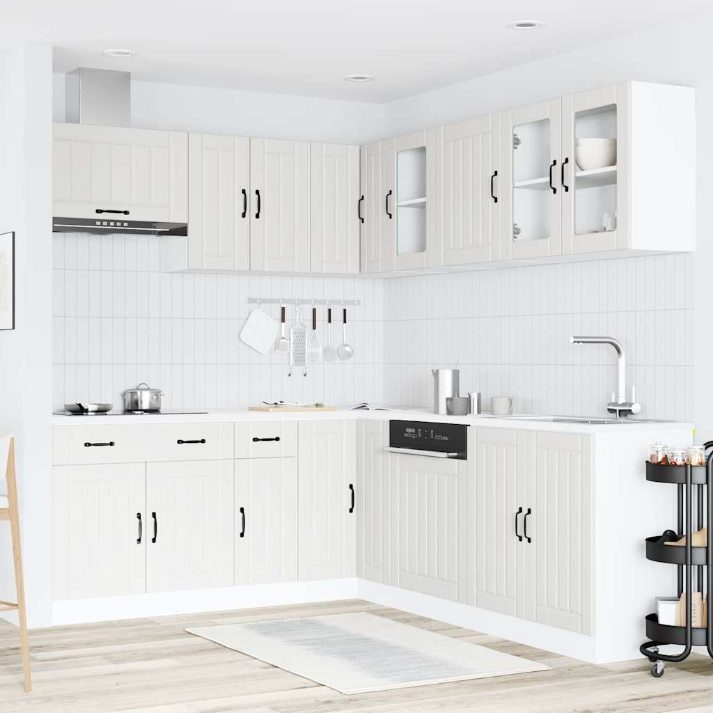 11-delige Keukenkastenset Lucca bewerkt hout wit is nu te koop bij PeponiXL, paradijselijk wonen!