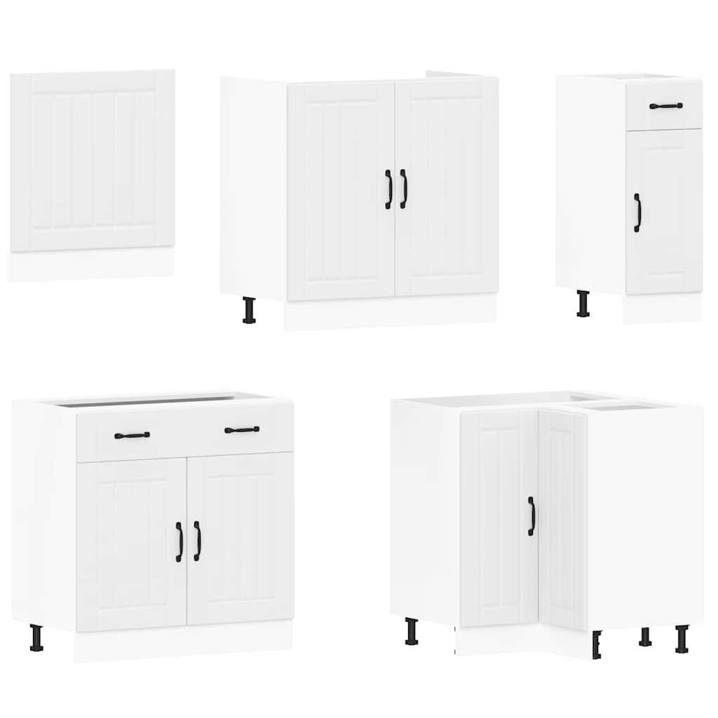 11-delige Keukenkastenset Lucca bewerkt hout wit is nu te koop bij PeponiXL, paradijselijk wonen!