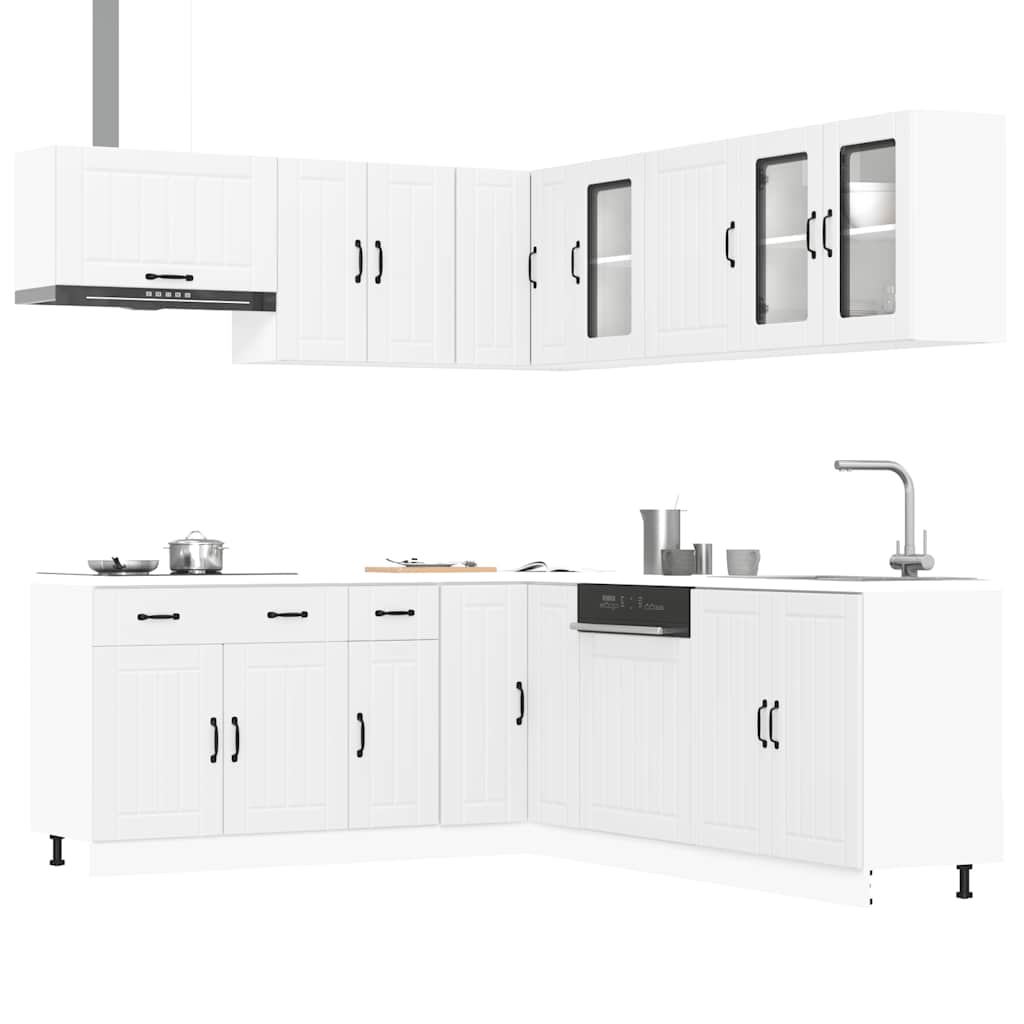 11-delige Keukenkastenset Lucca bewerkt hout wit is nu te koop bij PeponiXL, paradijselijk wonen!