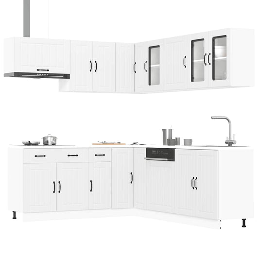 11-delige Keukenkastenset Lucca bewerkt hout wit is nu te koop bij PeponiXL, paradijselijk wonen!
