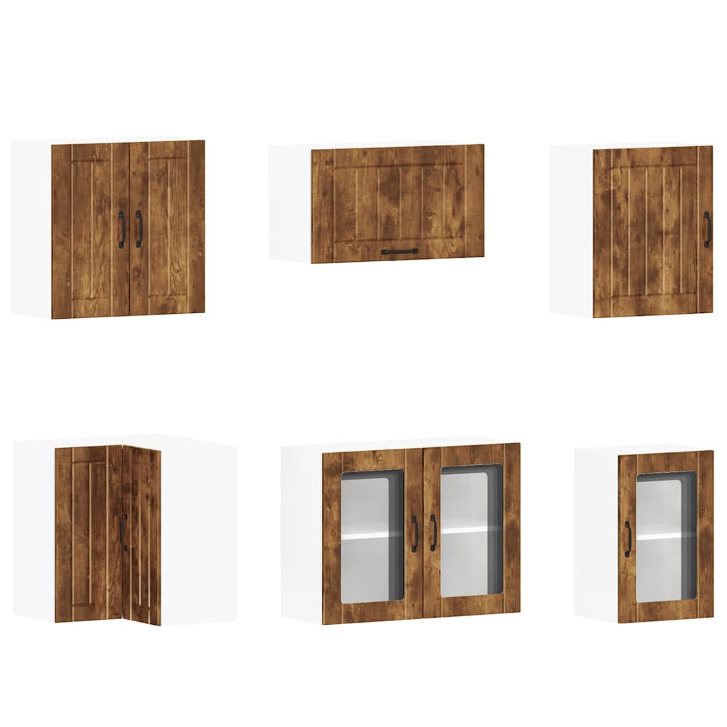 11-delige Keukenkastenset Lucca bewerkt hout gerookt eiken is nu te koop bij PeponiXL, paradijselijk wonen!