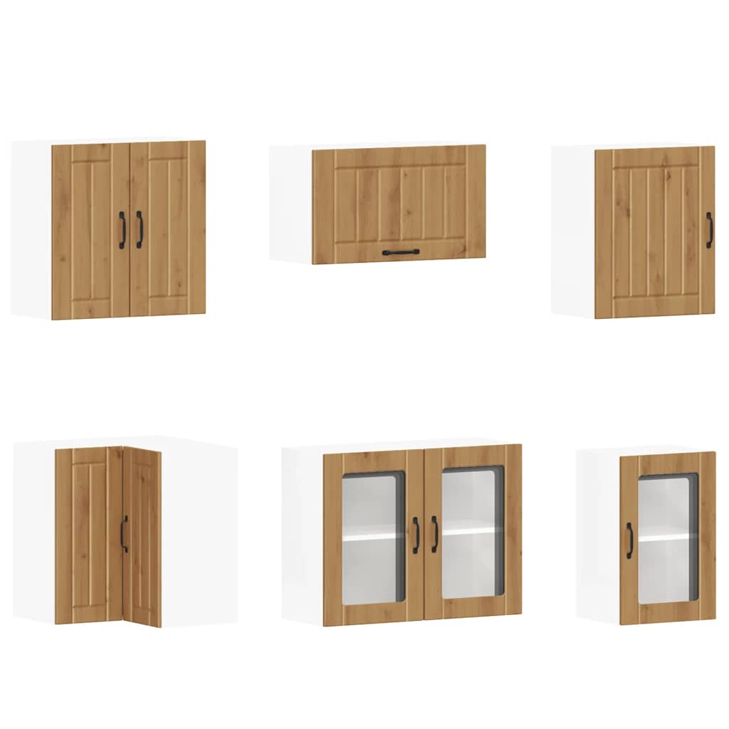 11-delige Keukenkastenset Lucca bewerkt hout artisanaal eiken is nu te koop bij PeponiXL, paradijselijk wonen!
