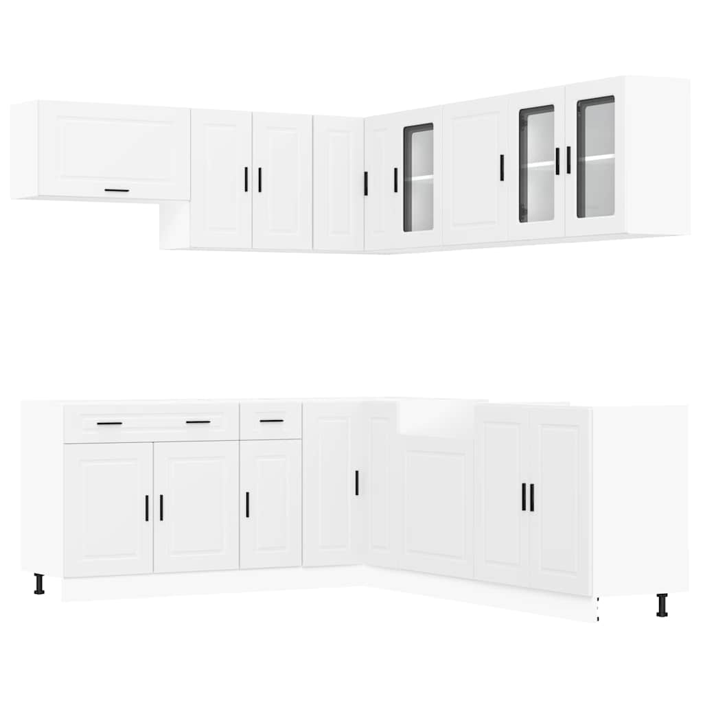 11-delige Keukenkastenset Porto bewerkt hout wit is nu te koop bij PeponiXL, paradijselijk wonen!
