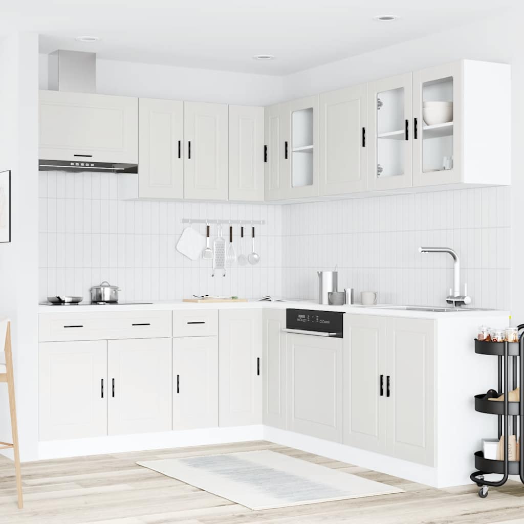 11-delige Keukenkastenset Porto bewerkt hout wit is nu te koop bij PeponiXL, paradijselijk wonen!