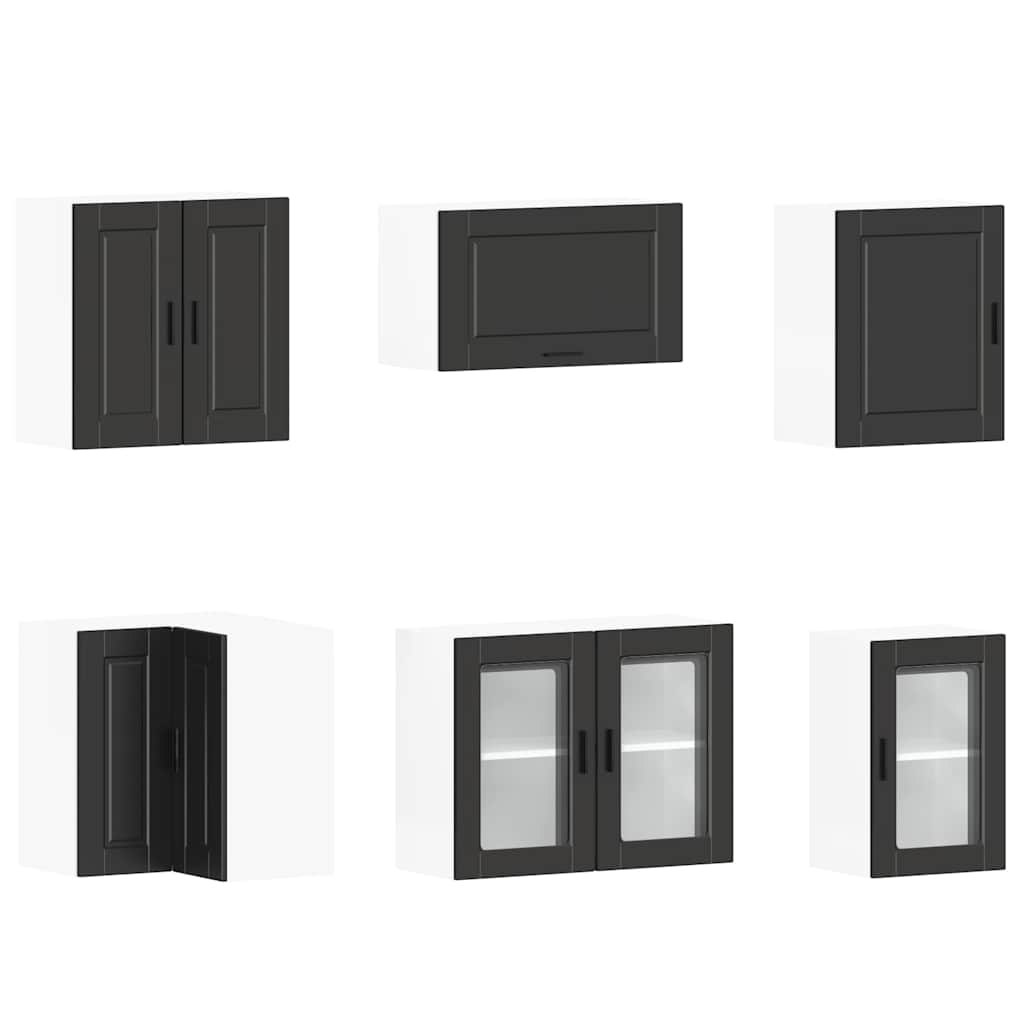 11-delige Keukenkastenset Porto bewerkt hout zwart is nu te koop bij PeponiXL, paradijselijk wonen!