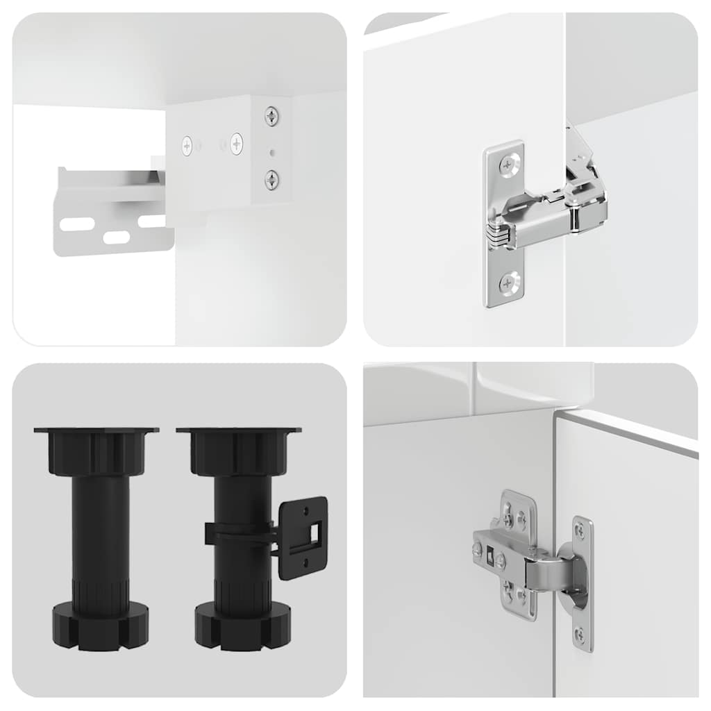 11-delige Keukenkastenset Porto bewerkt hout glanzend wit is nu te koop bij PeponiXL, paradijselijk wonen!