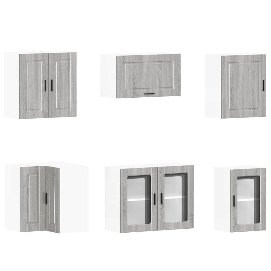 11-delige Keukenkastenset Porto bewerkt hout grijs sonoma eiken is nu te koop bij PeponiXL, paradijselijk wonen!