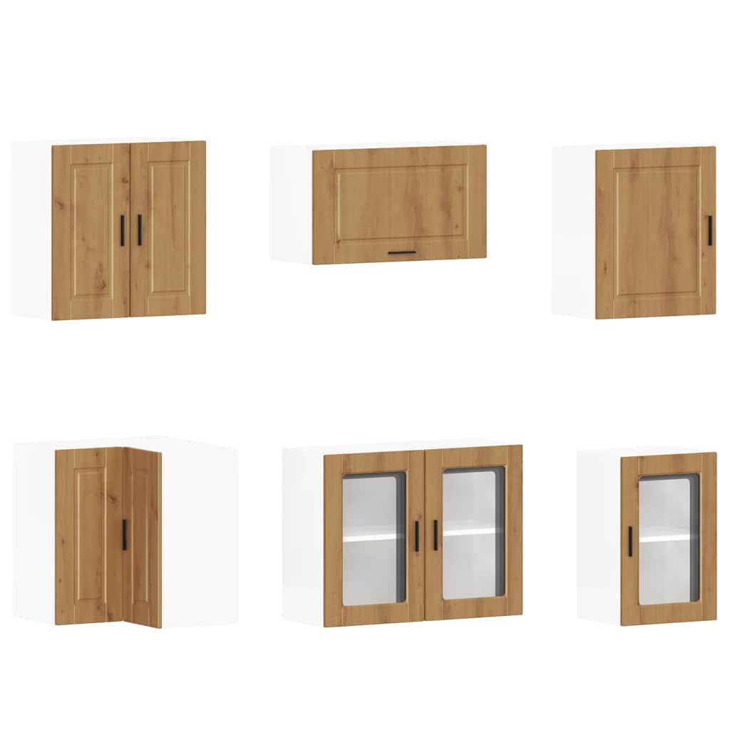 11-delige Keukenkastenset Porto bewerkt hout artisanaal eiken is nu te koop bij PeponiXL, paradijselijk wonen!