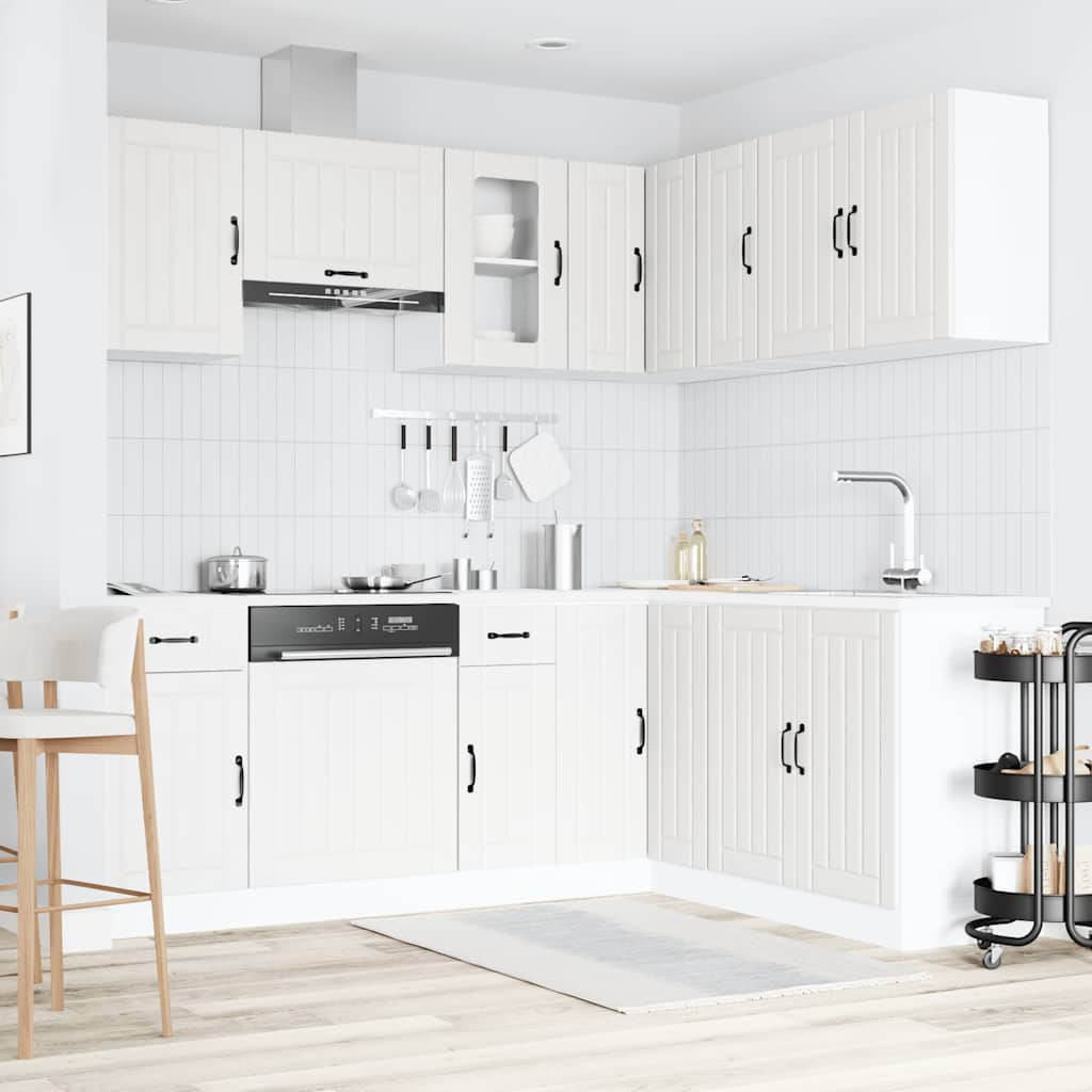 11-delige Keukenkastenset Lucca bewerkt hout wit is nu te koop bij PeponiXL, paradijselijk wonen!