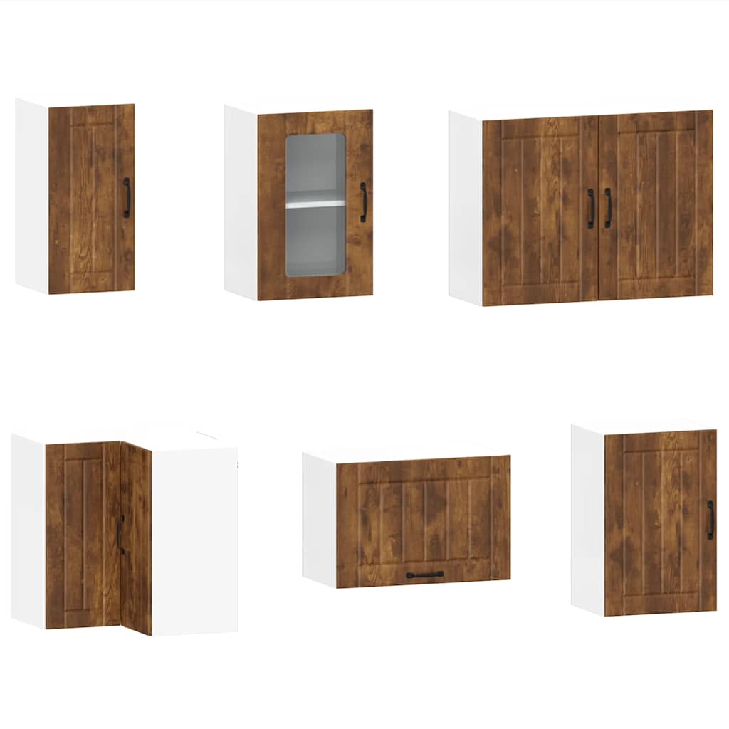 11-delige Keukenkastenset Lucca bewerkt hout gerookt eiken is nu te koop bij PeponiXL, paradijselijk wonen!