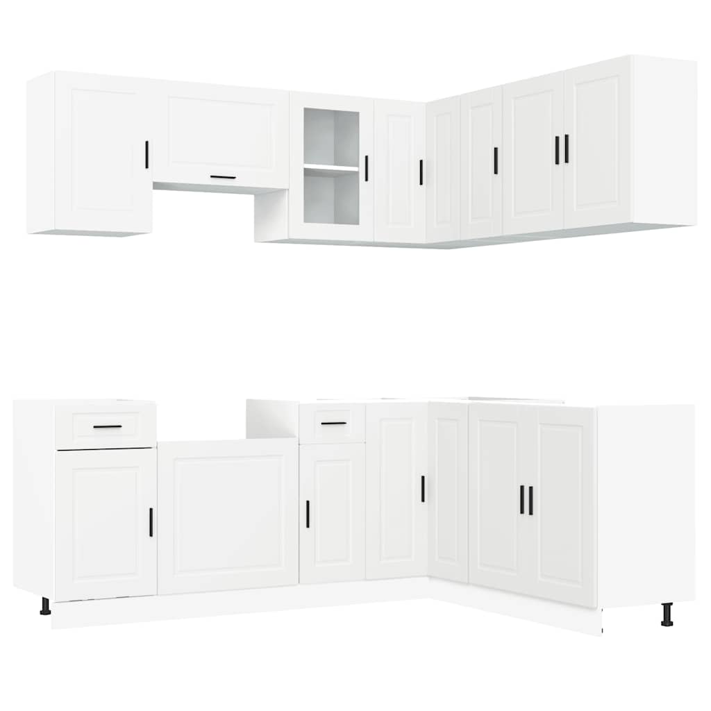 11-delige Keukenkastenset Porto bewerkt hout wit is nu te koop bij PeponiXL, paradijselijk wonen!