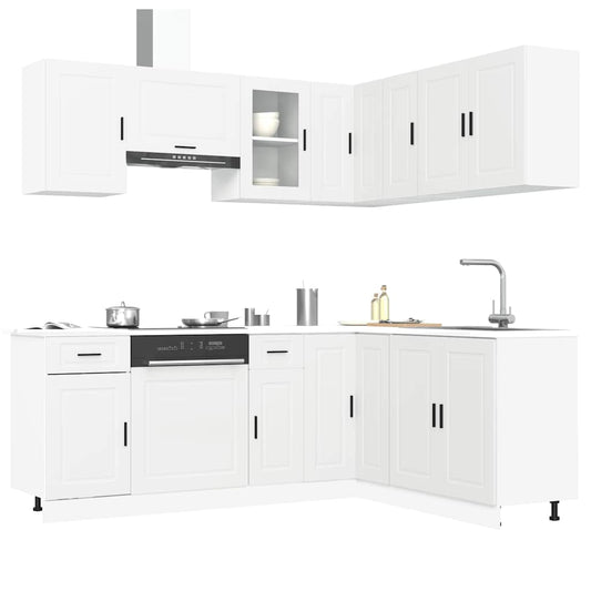 11-delige Keukenkastenset Porto bewerkt hout wit is nu te koop bij PeponiXL, paradijselijk wonen!