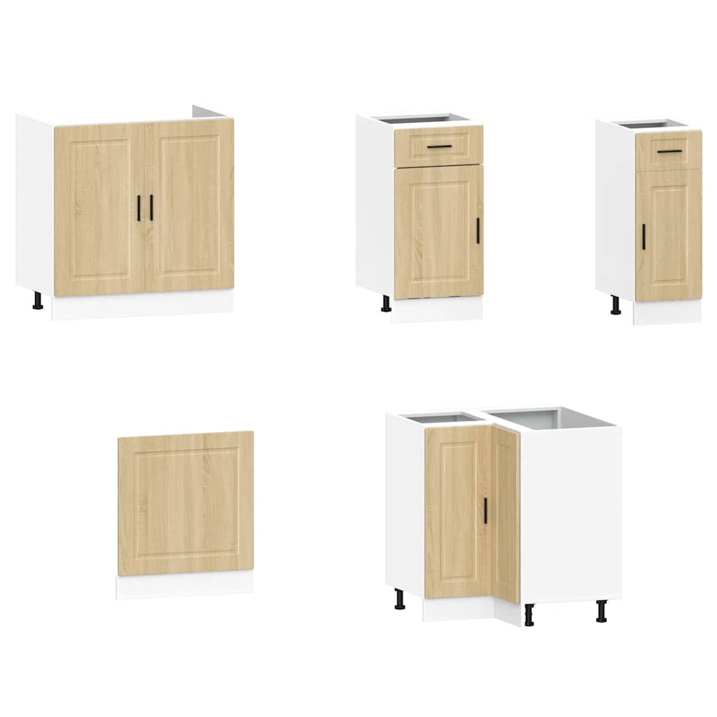 11-delige Keukenkastenset Porto bewerkt hout sonoma eikenkleur is nu te koop bij PeponiXL, paradijselijk wonen!