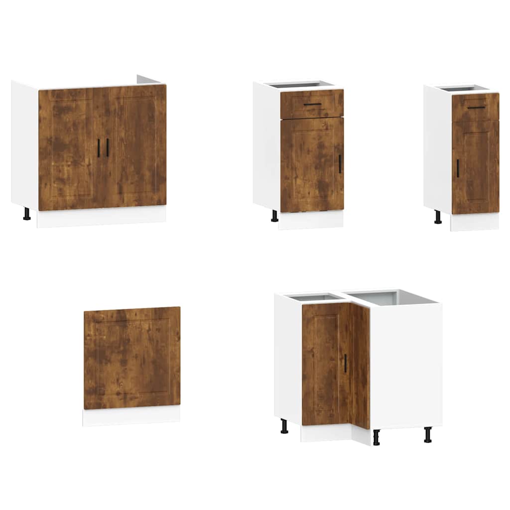 11-delige Keukenkastenset Porto bewerkt hout gerookt eiken is nu te koop bij PeponiXL, paradijselijk wonen!