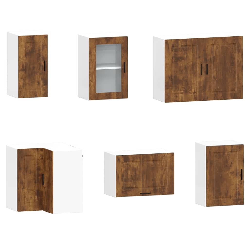 11-delige Keukenkastenset Porto bewerkt hout gerookt eiken is nu te koop bij PeponiXL, paradijselijk wonen!