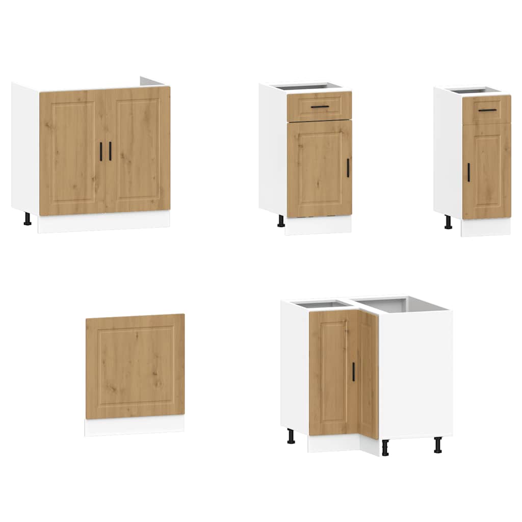 11-delige Keukenkastenset Porto bewerkt hout artisanaal eiken is nu te koop bij PeponiXL, paradijselijk wonen!
