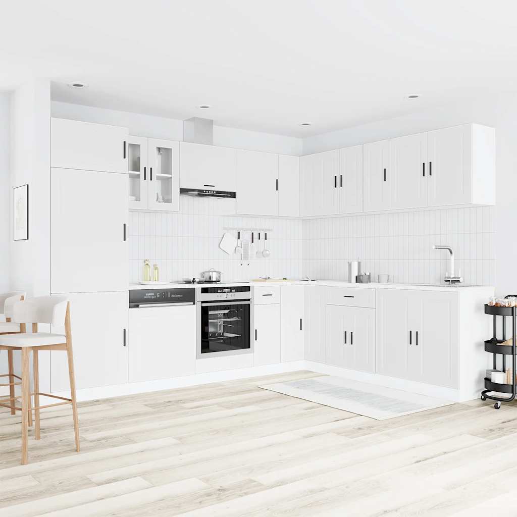 14-delige Keukenkastenset Porto bewerkt hout wit is nu te koop bij PeponiXL, paradijselijk wonen!