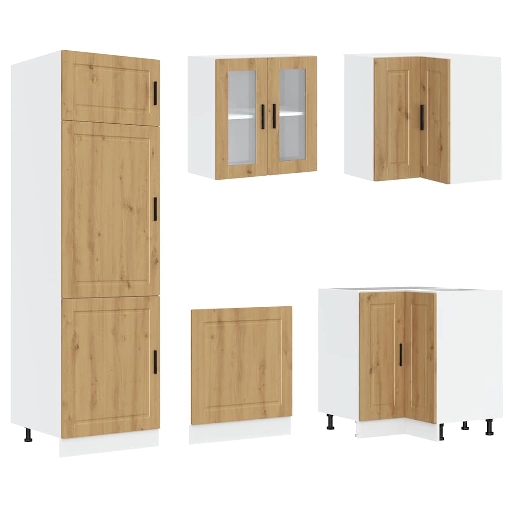 14-delige Keukenkastenset Porto bewerkt hout artisanaal eiken is nu te koop bij PeponiXL, paradijselijk wonen!