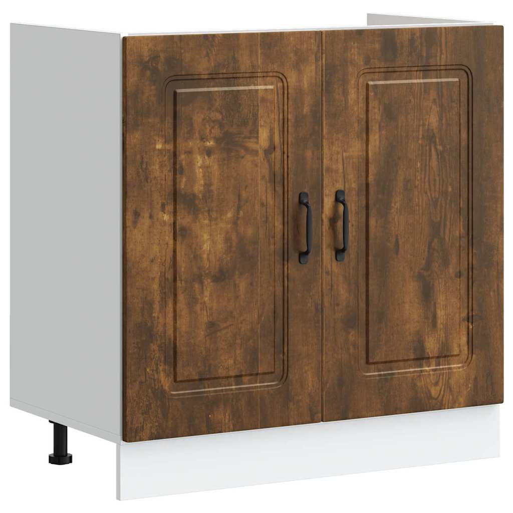 Keukenkast Kalmar 2 pcs Bruin 80 x 46 x 81.5 cm Bewerkt hout is nu te koop bij PeponiXL, paradijselijk wonen!