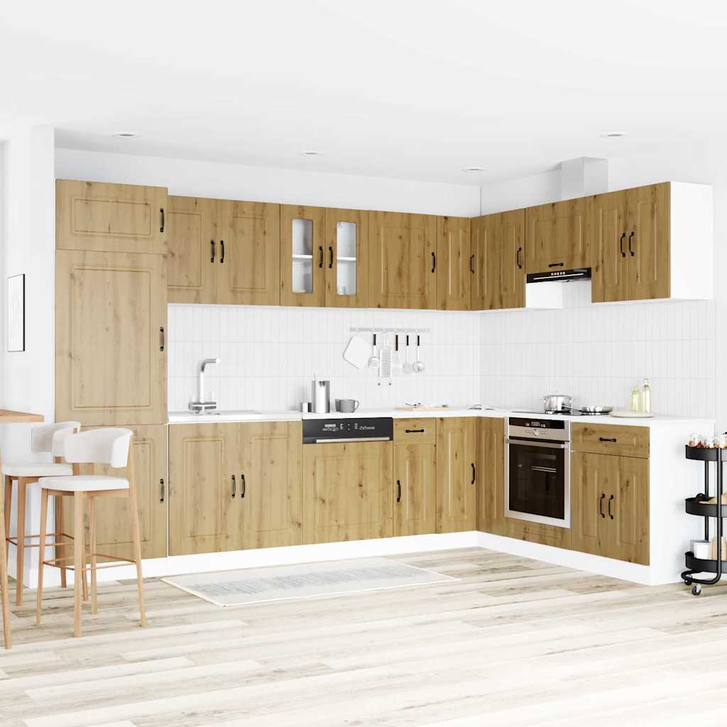 Keukenkast Kalmar Artisan Eiken 80 x 46 x 81,5 cm Bewerkt hout is nu te koop bij PeponiXL, paradijselijk wonen!