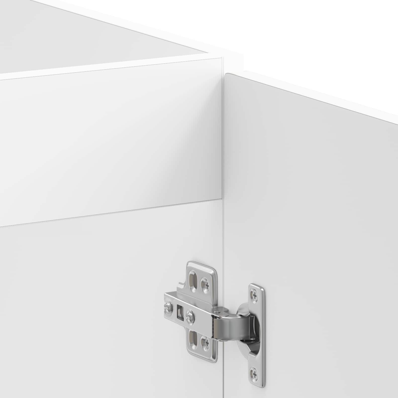 Wastafel onderkast Lucca 2 pcs Hoogglans wit Bewerkt hout is nu te koop bij PeponiXL, paradijselijk wonen!