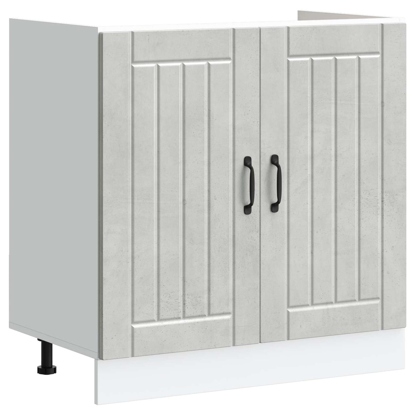 Wastafel onderkast Lucca 2 pcs Beton Grijs Bewerkt hout is nu te koop bij PeponiXL, paradijselijk wonen!