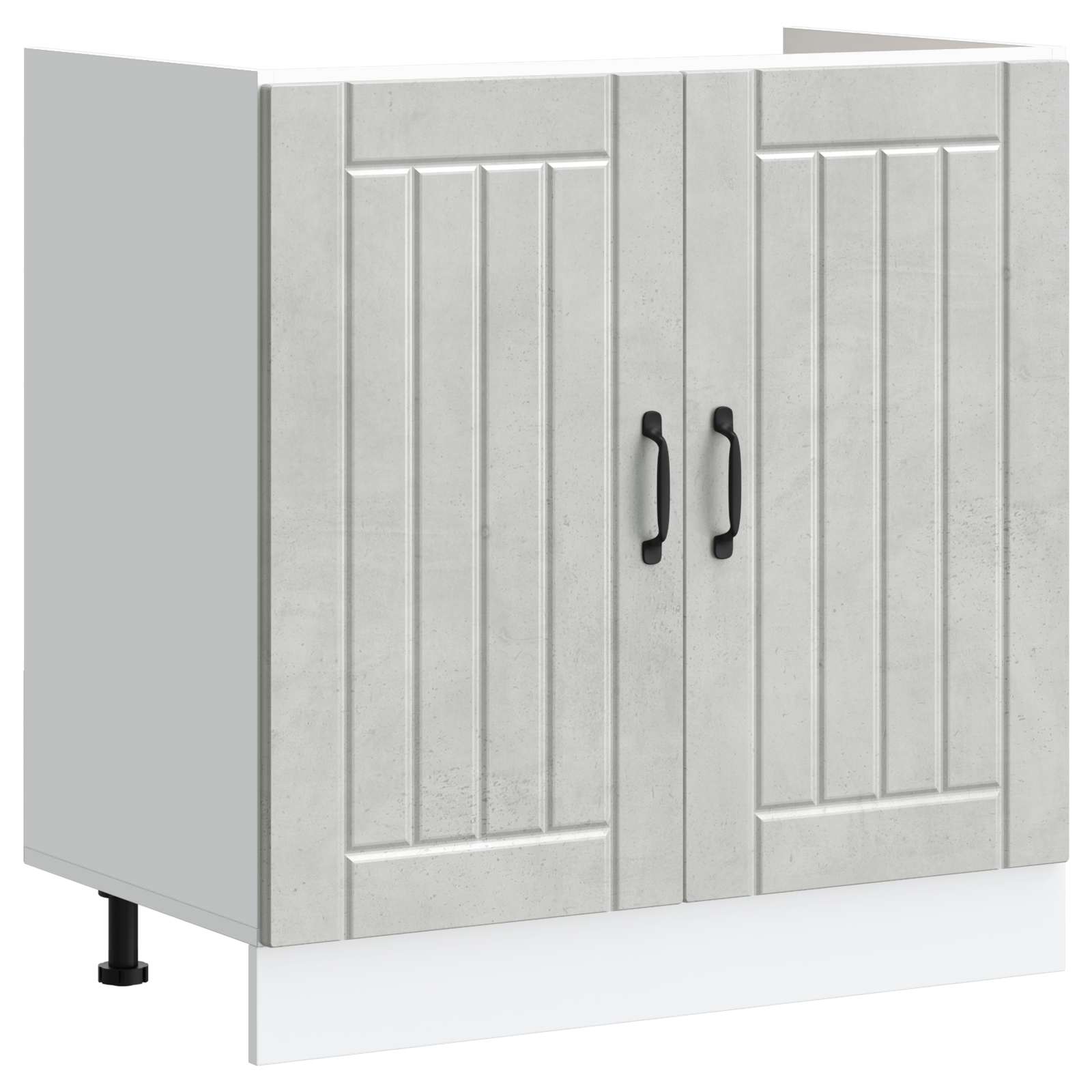 Wastafel onderkast Lucca 2 pcs Beton Grijs Bewerkt hout is nu te koop bij PeponiXL, paradijselijk wonen!