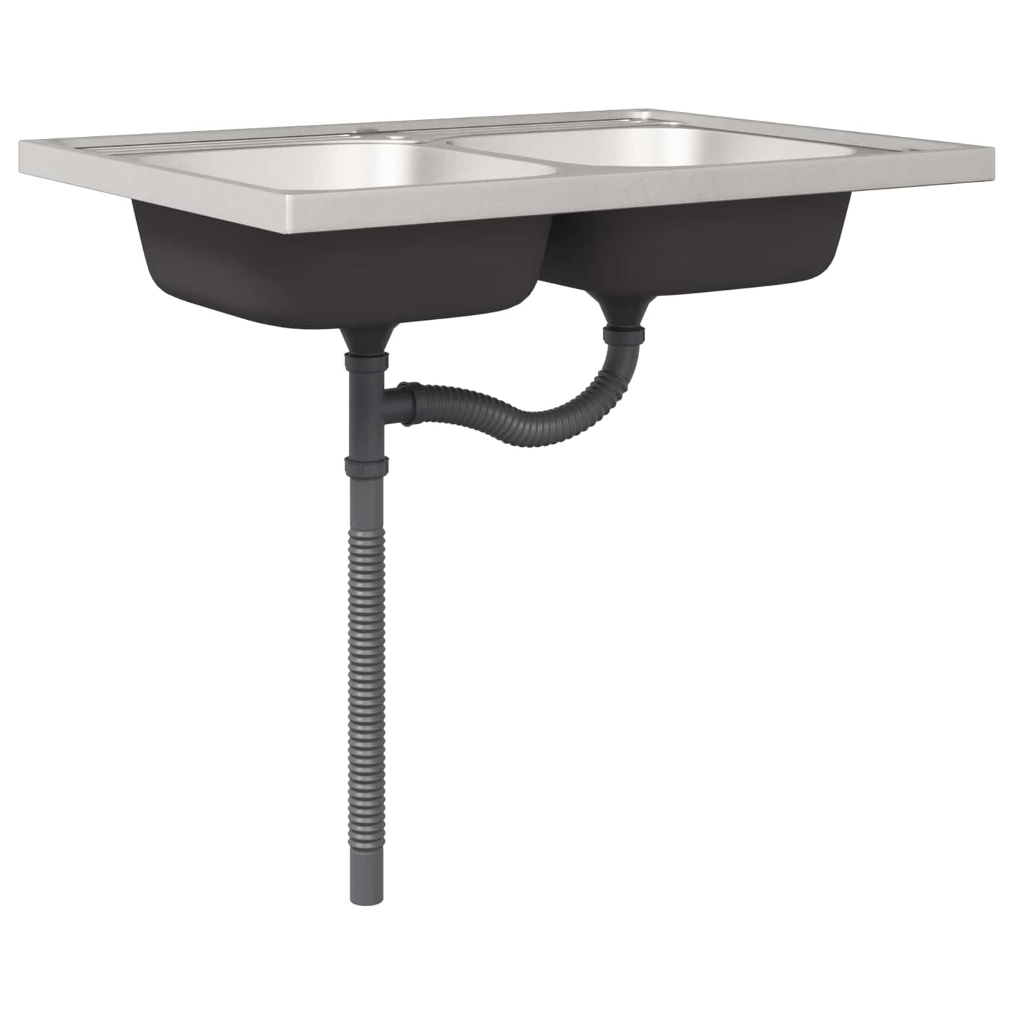 Wastafel onderkast Lucca 2 pcs Beton Grijs Bewerkt hout is nu te koop bij PeponiXL, paradijselijk wonen!