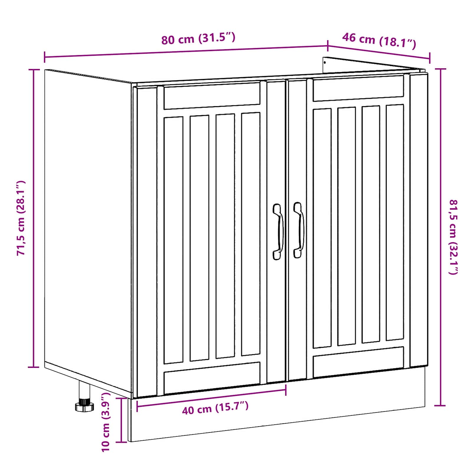 Wastafel onderkast Lucca 2 pcs Beton Grijs Bewerkt hout is nu te koop bij PeponiXL, paradijselijk wonen!