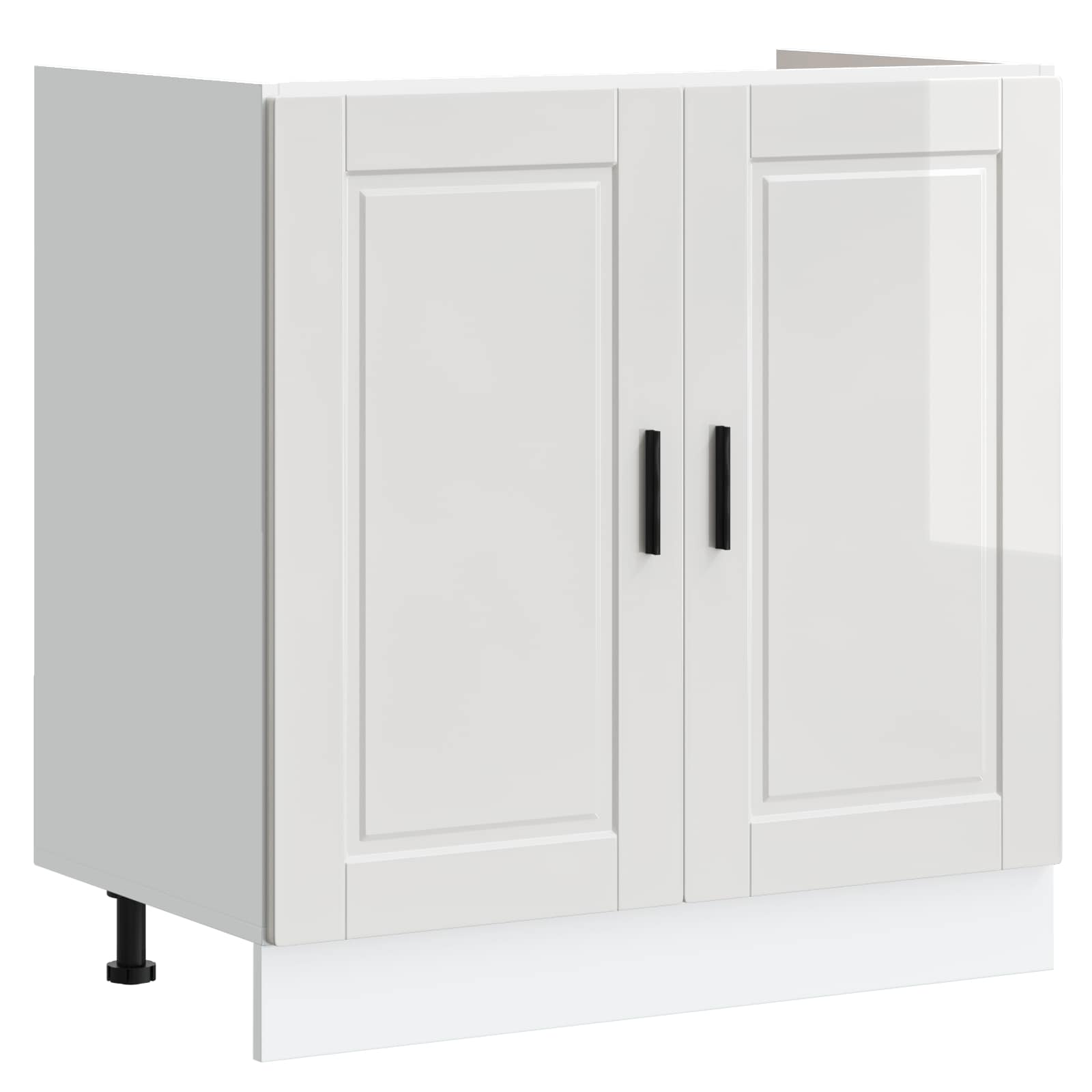 Wastafel onderkast met opslag Porto 2 pcs Wit Bewerkt hout is nu te koop bij PeponiXL, paradijselijk wonen!
