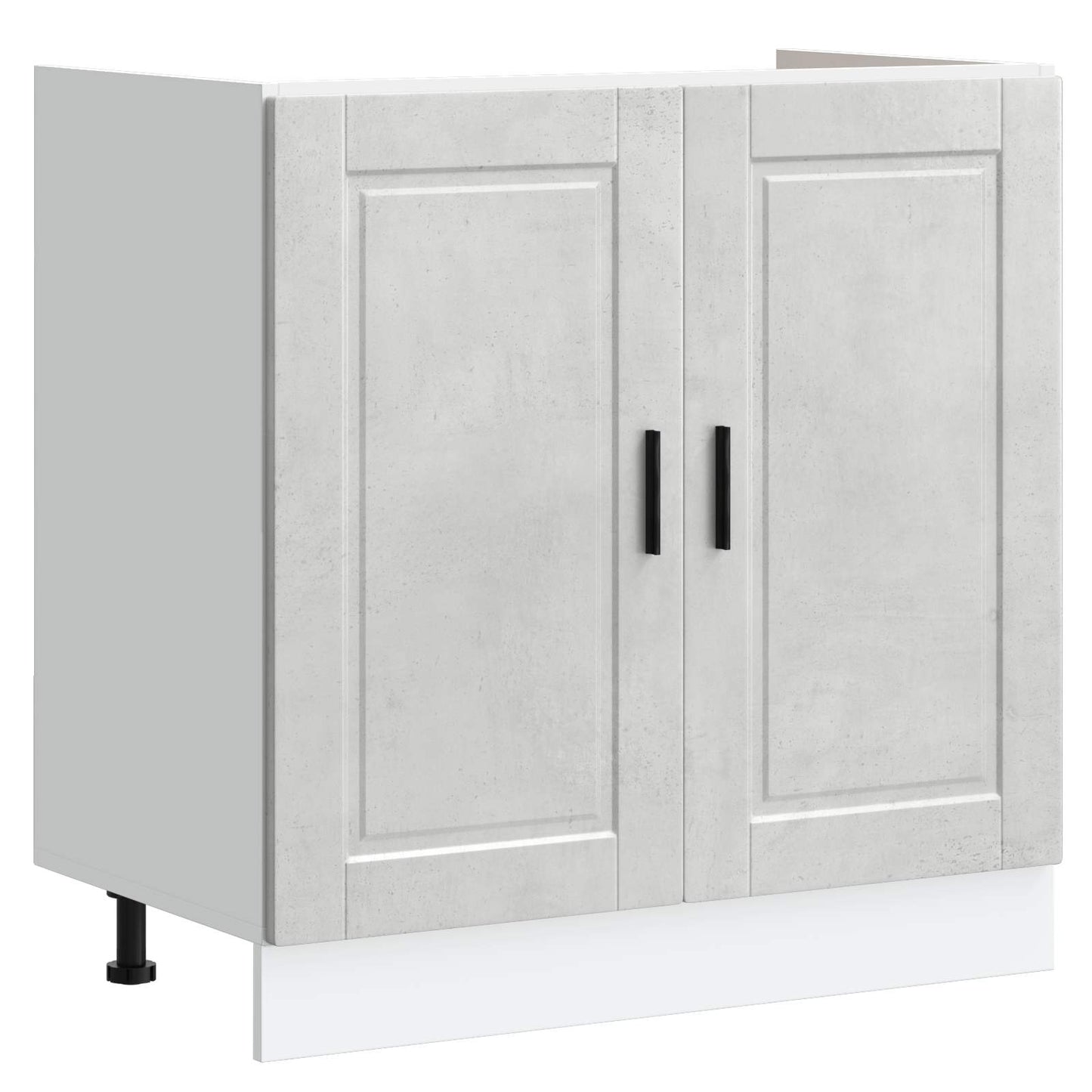 Wastafel onderkast met opslag Porto 2 pcs Grijs Bewerkt hout is nu te koop bij PeponiXL, paradijselijk wonen!