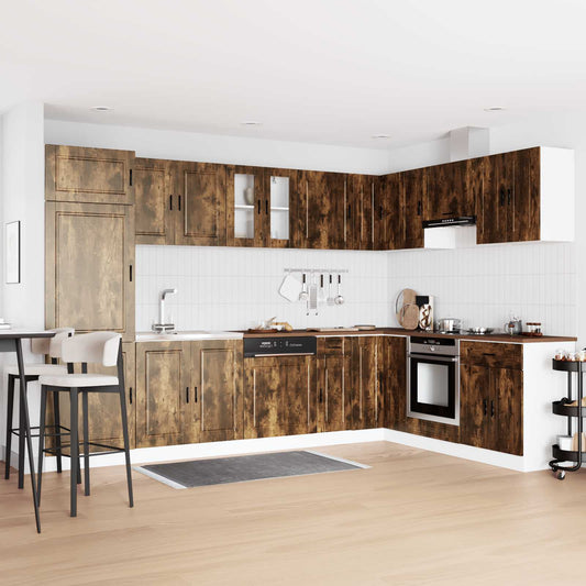 Wastafel onderkast met opslag Porto 2 pcs Bruin Bewerkt hout is nu te koop bij PeponiXL, paradijselijk wonen!