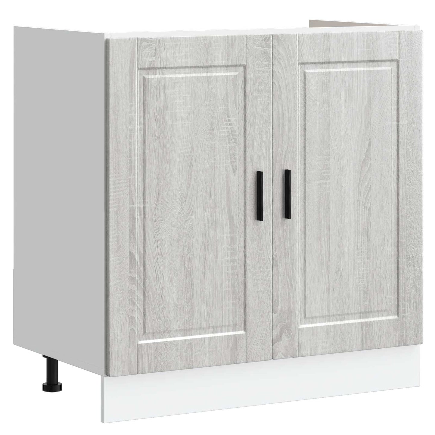 Wastafel onderkast met opslag Porto 2 pcs Grijs Bewerkt hout is nu te koop bij PeponiXL, paradijselijk wonen!