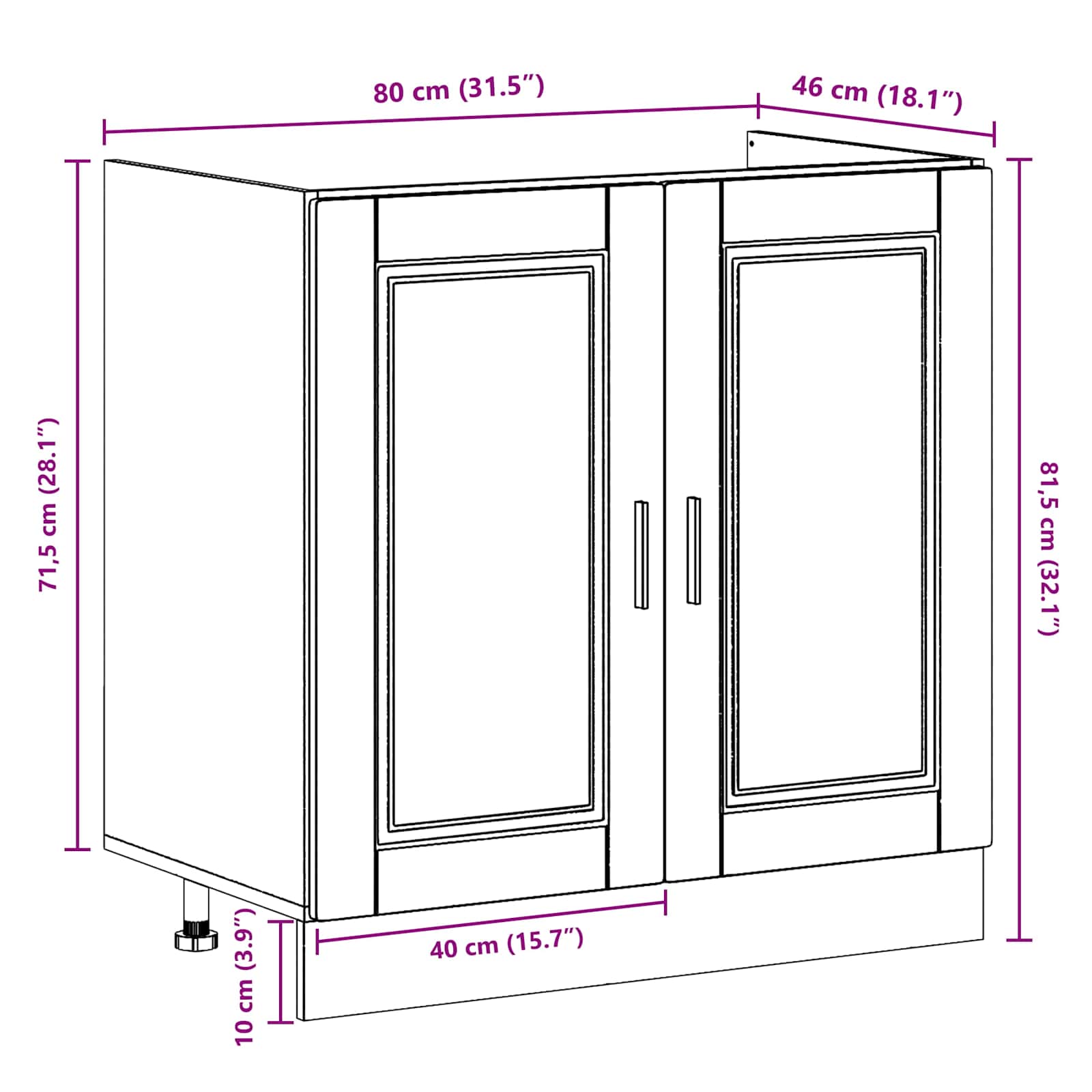 Wastafel onderkast met opslag Porto 2 pcs Bruin Bewerkt hout is nu te koop bij PeponiXL, paradijselijk wonen!