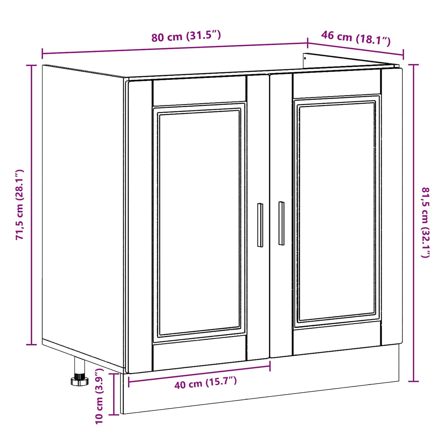 Wastafel onderkast met opslag Porto 2 pcs Bruin Bewerkt hout is nu te koop bij PeponiXL, paradijselijk wonen!