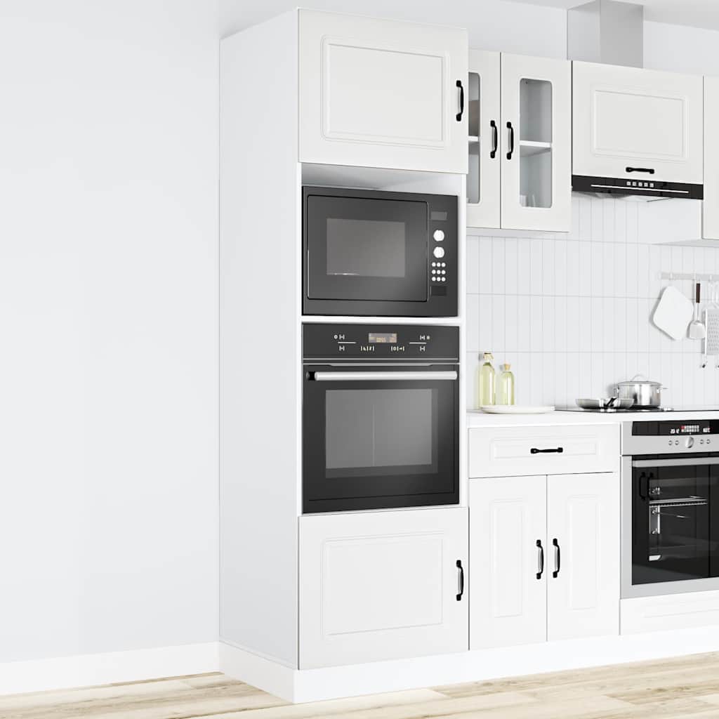 Ovenkasten 2 st Kalmar bewerkt hout wit is nu te koop bij PeponiXL, paradijselijk wonen!