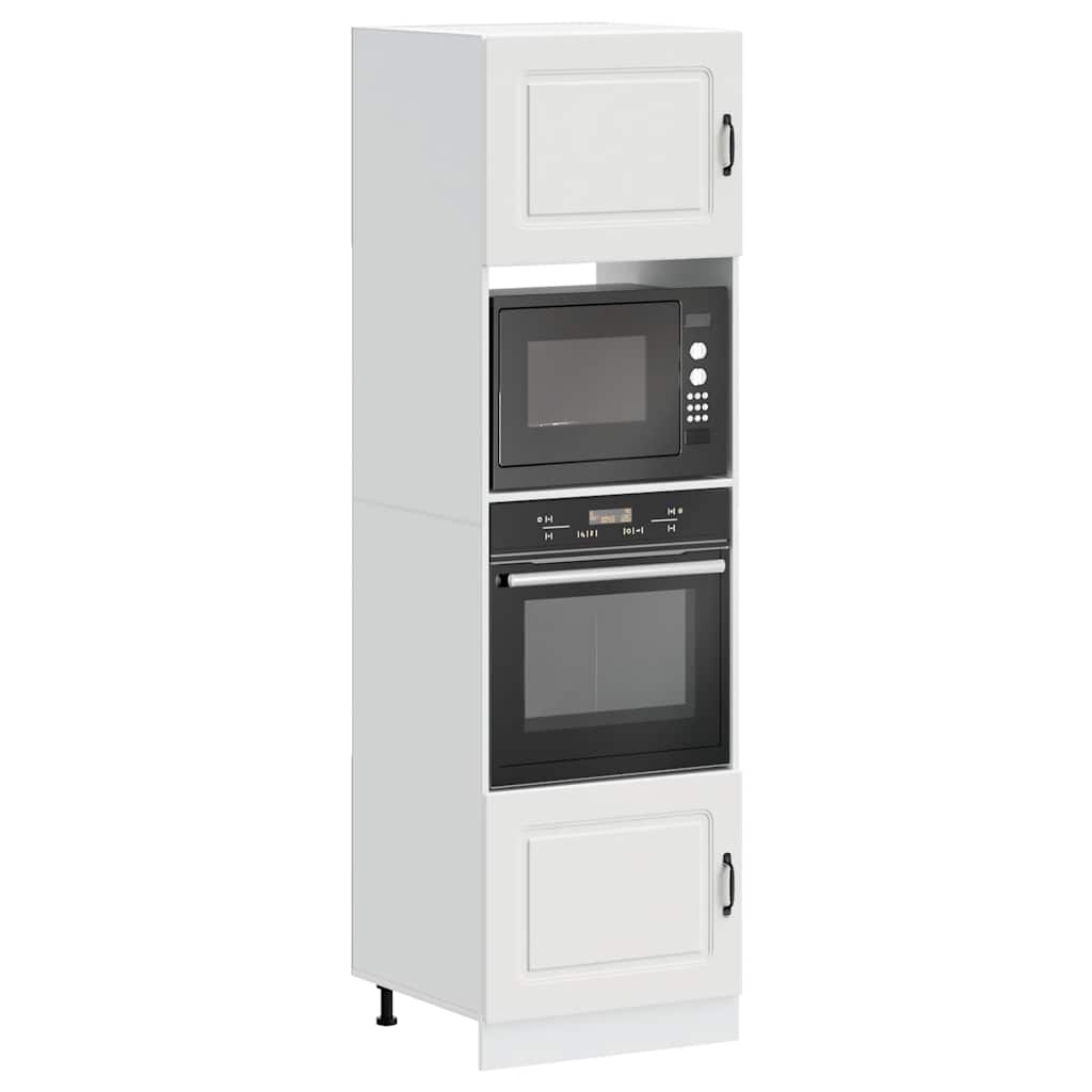 Ovenkasten 2 st Kalmar bewerkt hout wit is nu te koop bij PeponiXL, paradijselijk wonen!