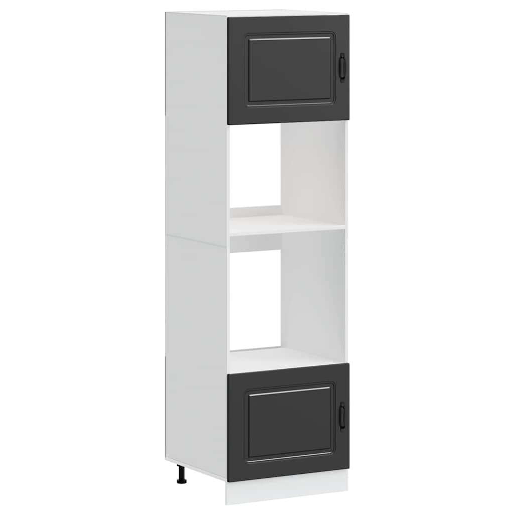 Ovenkasten 2 st Kalmar bewerkt hout zwart is nu te koop bij PeponiXL, paradijselijk wonen!