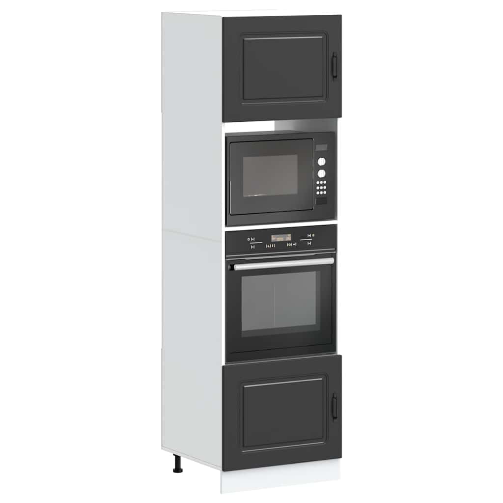 Ovenkasten 2 st Kalmar bewerkt hout zwart is nu te koop bij PeponiXL, paradijselijk wonen!