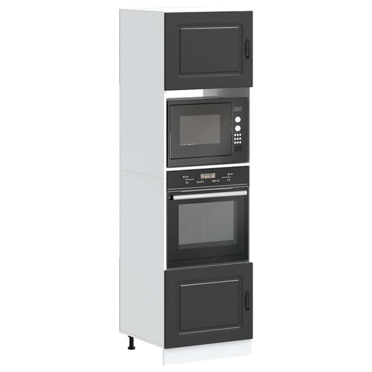 Ovenkasten 2 st Kalmar bewerkt hout zwart is nu te koop bij PeponiXL, paradijselijk wonen!