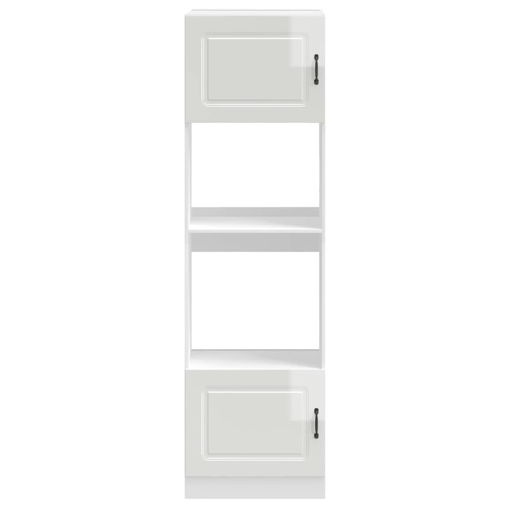 Ovenkasten 2 st Kalmar bewerkt hout glanzend wit is nu te koop bij PeponiXL, paradijselijk wonen!