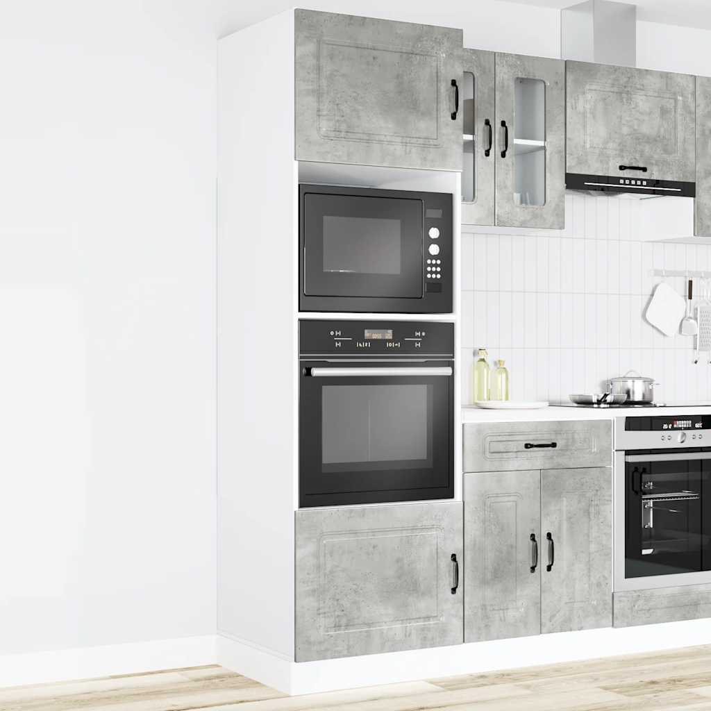 Ovenkasten 2 st Kalmar bewerkt hout betongrijs is nu te koop bij PeponiXL, paradijselijk wonen!
